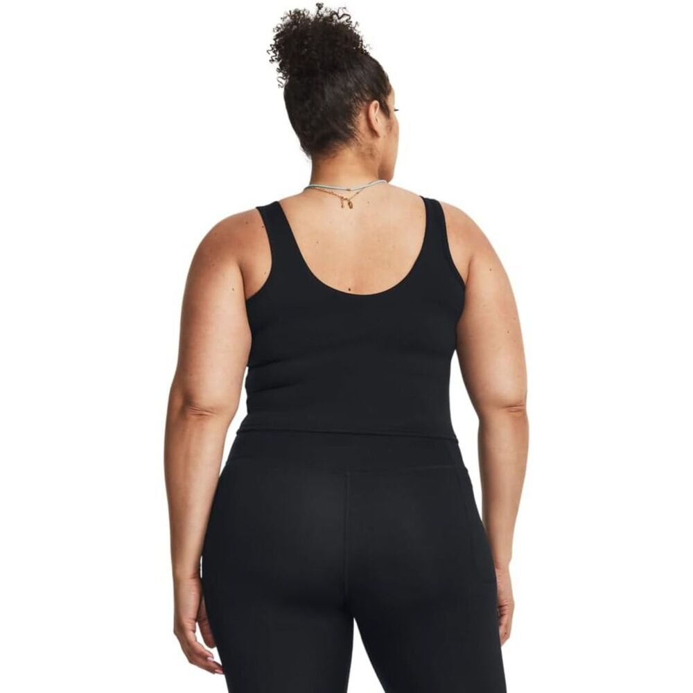 Under Armour Women's Motion Tank Top Black Sz Large NEW Buttery Soft UA Tank - Picture 3 of 6